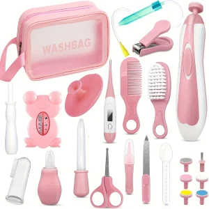 10pcs Baby Care Kit, Electric Nail Trimmer & All-in-One Grooming Healthcare Set for Newborn Infant Essentials, Nursery Gift